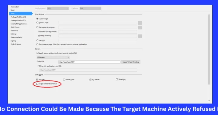 No Connection Could Be Made Because The Target Machine Actively Refused It